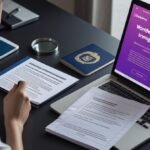 Job seeker checking an overseas job offer for possible recruitment fraud