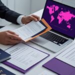 International professional organizing documents for a work visa application